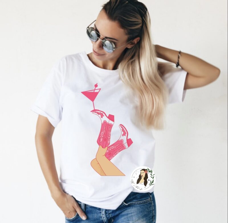 "Cowgirl Martini" Graphic Tee