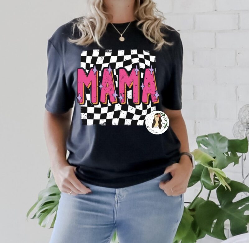 "Checkered Mama" Graphic Tee