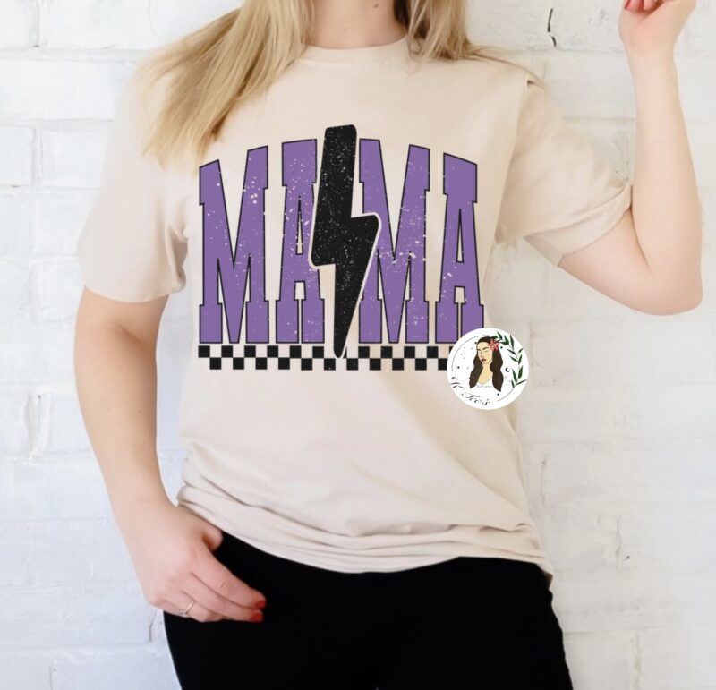 "Mama" Lightning Bolt Graphic Tee