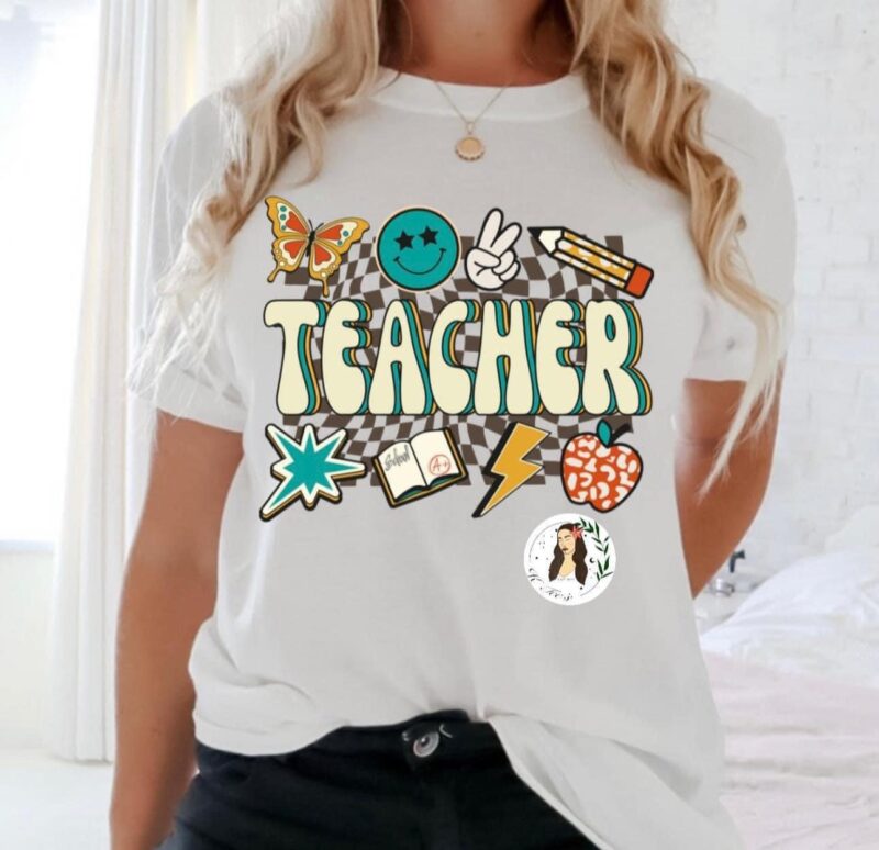 "Retro Teacher" Graphic Tee